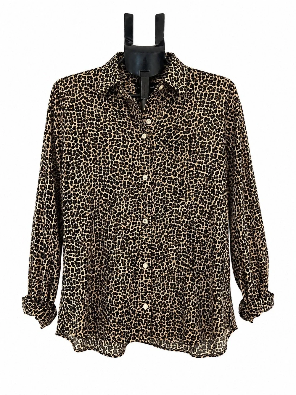 J CREW BUTTON DOWN CHEETAH PRINT TOP